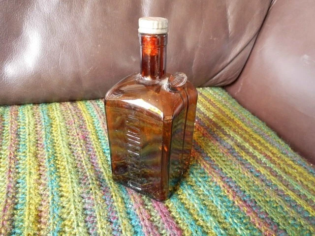 Amber Cointreau Liqueur Bottle c1920’s with ORIGINAL cork stopper