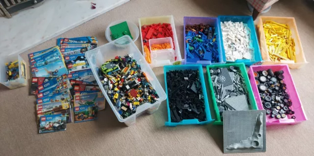 VINTAGE AND MODERN JOB LOT LEGO 8.5kg COMPLETE AND INCOMPLETE SETS + MANUALS