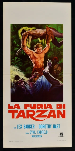 Affiche La Fureur De Tarzan Barker Lex Dorothy Hart Cyril Endfield L165