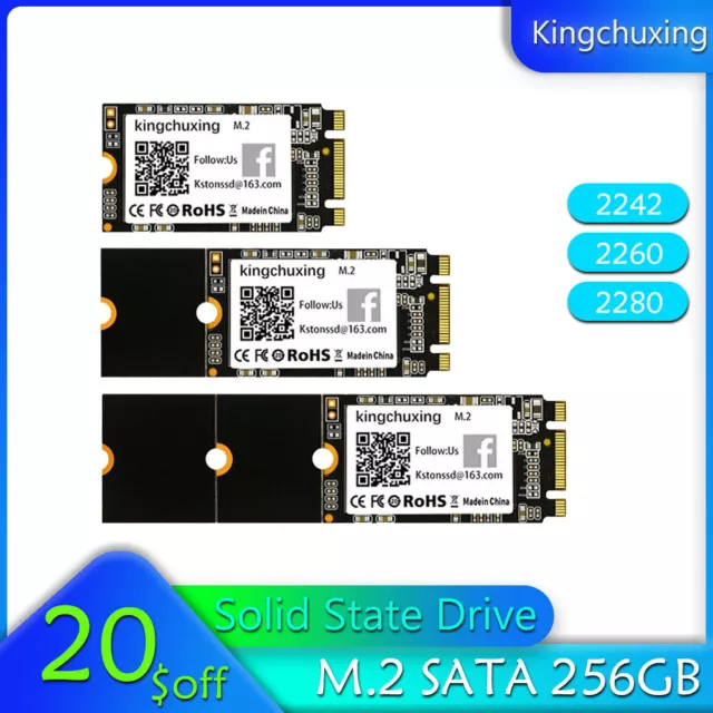 Kingchuxing M.2 2242 2260 2280 NGFF 256GB Internal Solid State Drives SATA SSD