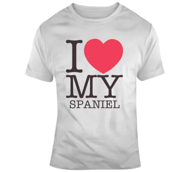 I Love My Spaniel Dog Gift Cocker Springer Brittany Water  T Shirt