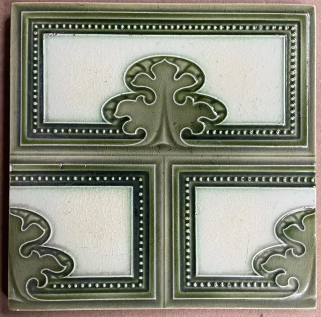 Alfred Meakin - Antique Art Nouveau Majolica Tile C1900