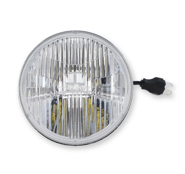 Holley Retrobright 5700K White LED 5.75" Round Head Light Pair