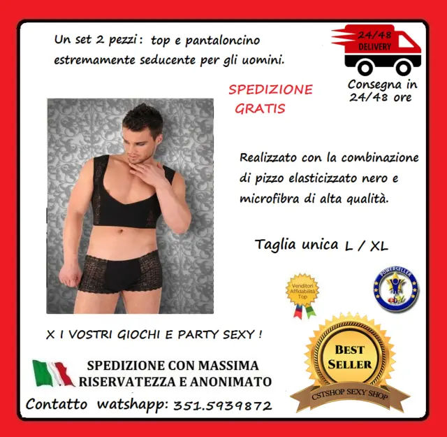 IL MIGLIOR COSTUME / VESTITO da UOMO Sexy Gay Divertente - Festa Party GIOCO TOP