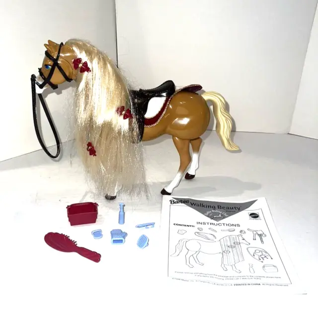 1998 Barbie Walking Beauty Horse - Mattel - Barbie Riding Club - Makes Noises