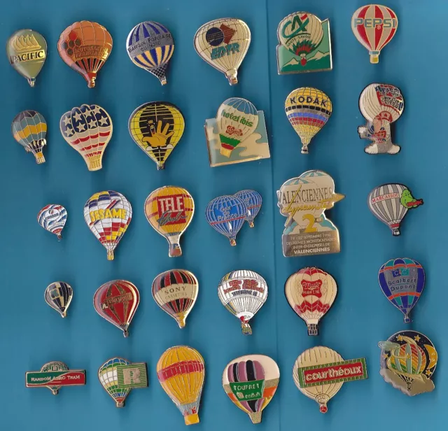 Rare Lot De 30 Pin's Montgolfieres Air Balloon         Mgf3