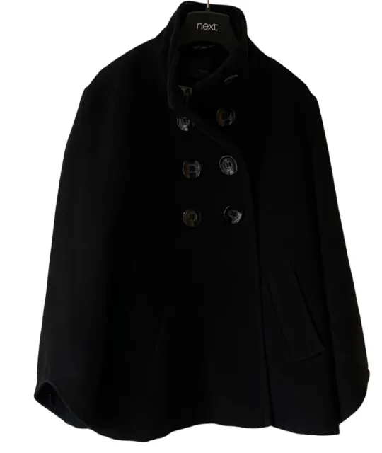Giacca cappotto scolastico nero per ragazze taglia Next 9-10 anni (140 cm) in perfette condizioni