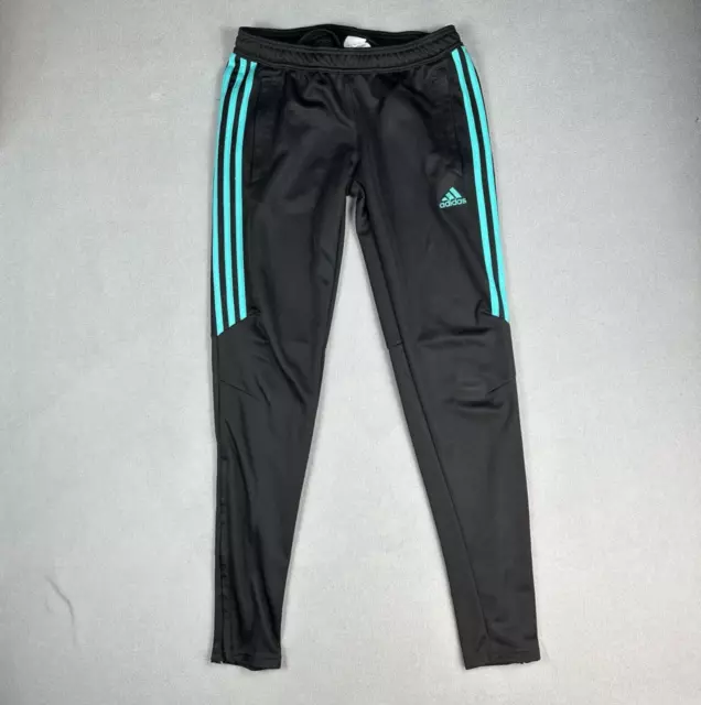 Adidas Tiro 17 Soccer Pants Womens Small Training Climacool Black Turquoise Zip