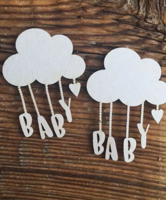 1x Baby Cloud Chipboard Die Cut-out Craft Shapes Embellishment Toppers PM029