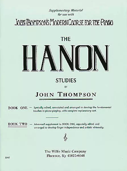 Hanon Studies Book 2 for Piano Exercises Play Lessons John Thompson Willis Music