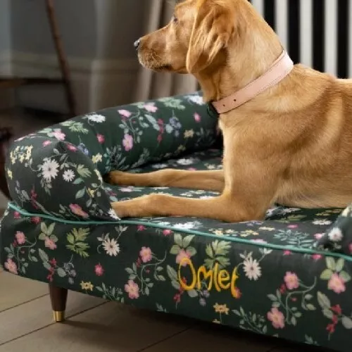 Omlet Bolster Dog Bed Cover Small - Midnight Meadow