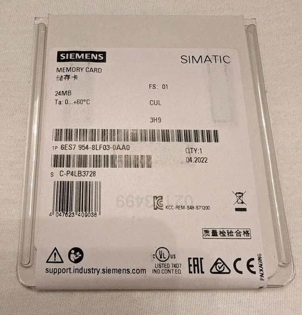 Speicherkarte Siemens 6ES7954-8LF03-0AA0 neu / #D R01R 4670