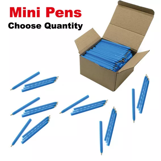 Mini Small Pens Blue - Small Size Half Pens - Bookies Golf Ballpoint Biro cheap