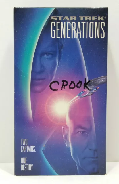 STAR TREK: GENERATIONS (VHS, 1995) William Shatner Patrick Stewart ...