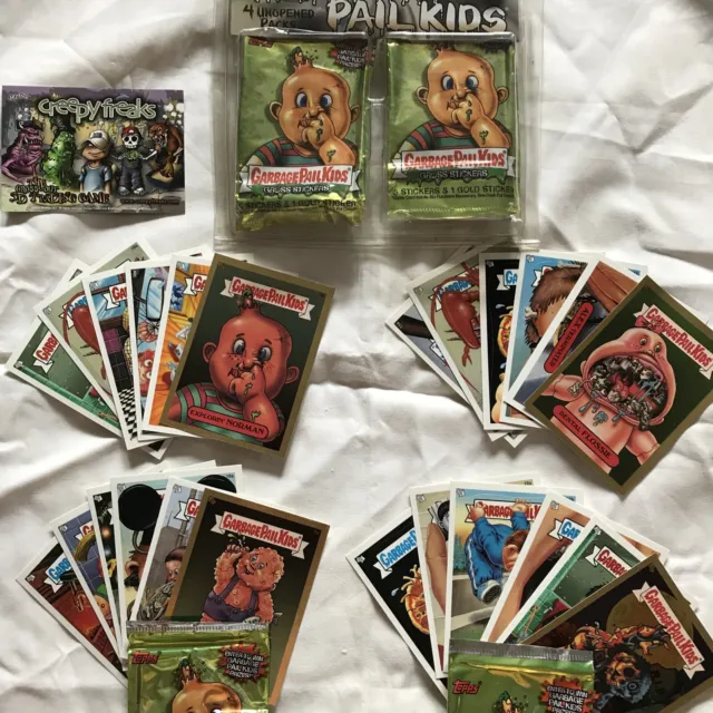 2003 Garbage Pail Kids GROSS STICKERS 4 Open Gold Foil Packs 20 Cards + 5 Gold