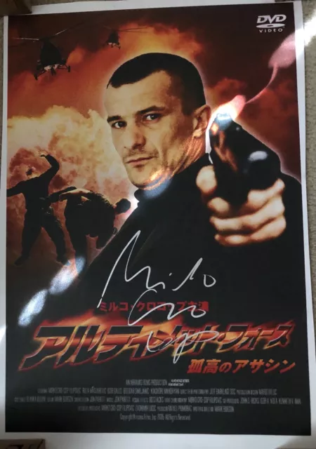 Japanese Promo Movie Poster signed by Mirko Cro Cop! FEG SEG era UFC PRIDE FC