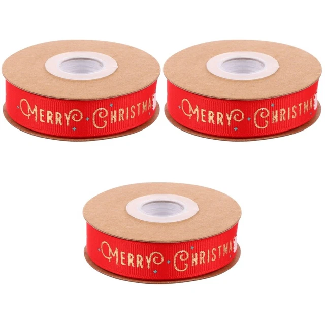 3 rollen Diy Urlaub Band Haar Bogen Crafting Band Weihnachten Haar Bogen Band