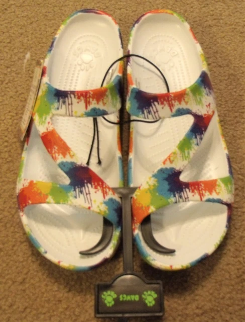 New Dawgs Womens Loudmouth Z Sandals Dropcloth Size 10