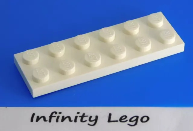 20 LEGO White Plate 2 x 6 (3795) - (20 Pieces)