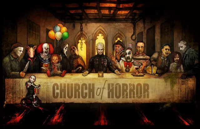 Iglesia De Terror - Película Póster Arte - 24x36 Último Supper Grande Chris 0108