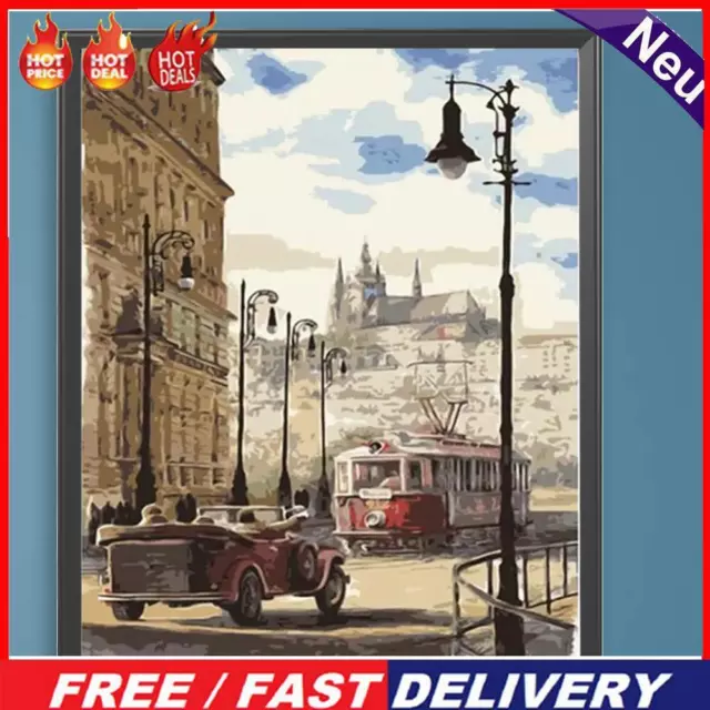 Paint By Numbers Kit On Canvas DIY Oil Art UK London Picture Home Decor 40x50cm