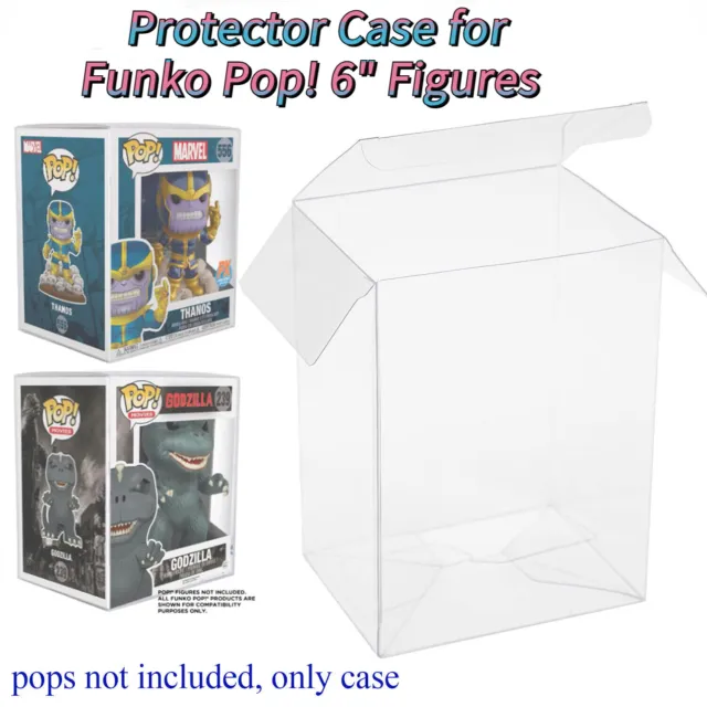 10Pack Protector Cases For Funko Pop! 6" Figures Plastic Display Vinyl Box 0.5mm