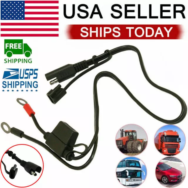SAE 2-Pins Ring Terminal Quick Disconnect Battery Cables Tender Harness Wire SAE 2-Pins Ring Terminal Quick Disconnect Battery Cables Tender Harness Wire