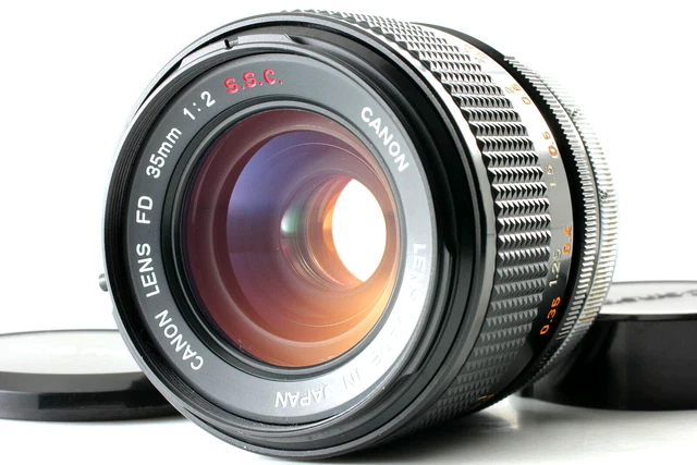 [Near MINT Concave " A " ] Canon FD 35mm f/2 SSC S.S.C. MF Wide Angle Lens JAPAN