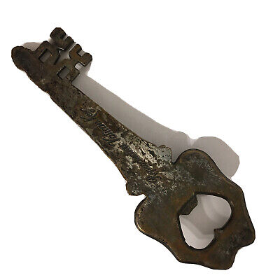 Vintage Reproduction Vatican  Key Bottle Opener Skeleton Brass Italy 2