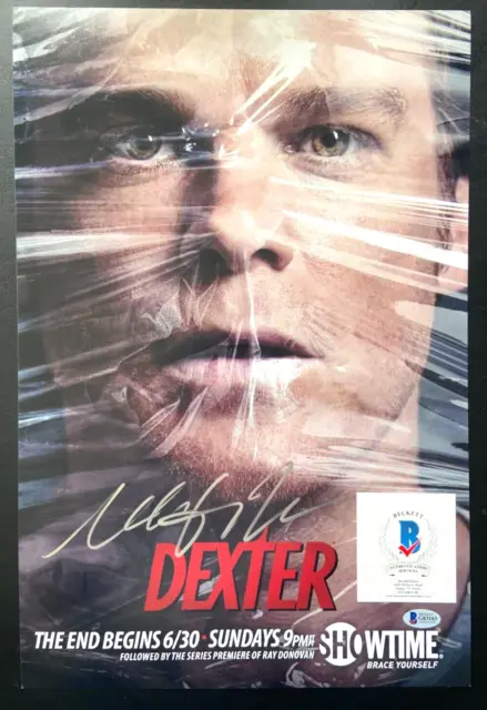 Michael C Hall Signed Dexter 12X18 Tv Show Poster Photo Morgan Hbo Actor Bas A