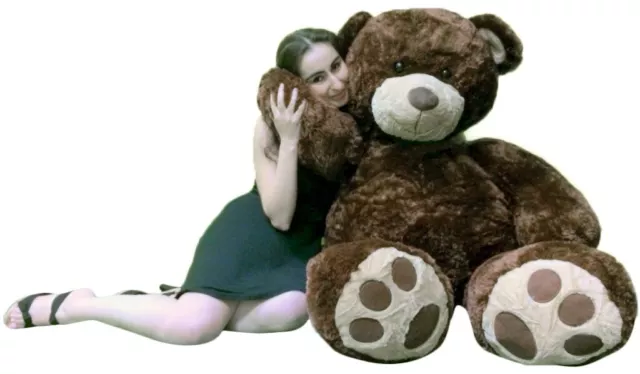 Big Plush  5 Foot Giant Brown Giant Teddy Bear, Soft Life Size Hug Buddy