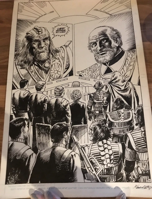 Tom Sutton - Art - Star Trek Comic Book Page Approx A1 on Card. Collectors Piece
