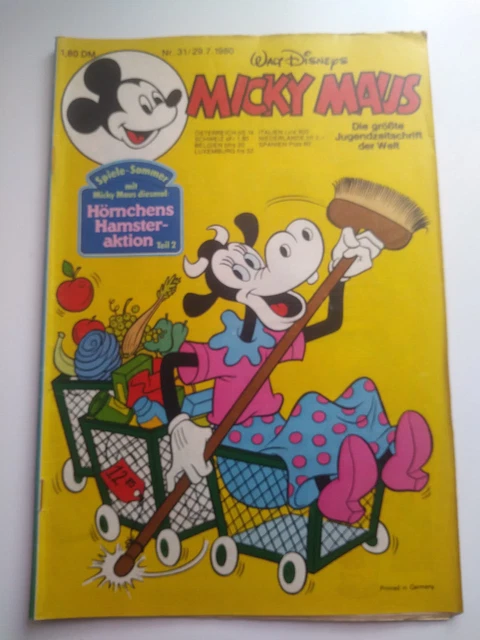 Micky Maus Heft Nr. 31 von 1980 mit Beilage + Schnipp