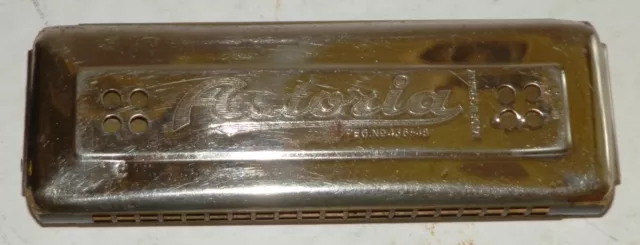 Astoria Harmonica Large Vintage Great Patina 6" x 2" Made in Germany