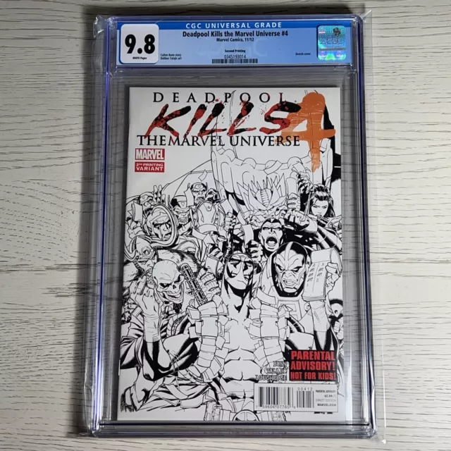 Deadpool Kills The Marvel Universe #4 CGC 9.8 Variant 2nd Print Marvel Comics