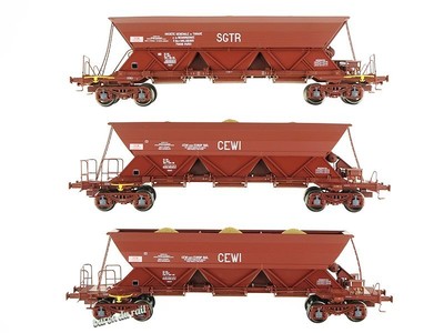LE5743 BACHMANN 18707 Ho Coffret 6 wagons trémie Southern Pacific 3 bay hopper 