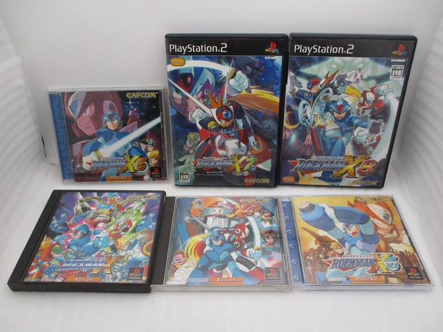 PS1 PS2 Rockman X3 X4 X5 X6 X7 X8 6Games Japan import Megaman Capcom NTSC-J