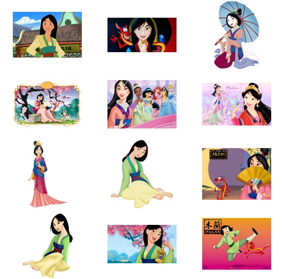 Mulan characters , iron on T shirt transfer. Choose image and size
