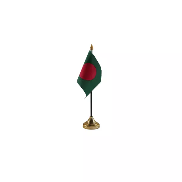 Pack Of 3 (6" x 4") Flag Bangladesh Desk Top Hand Table Flags & Bases