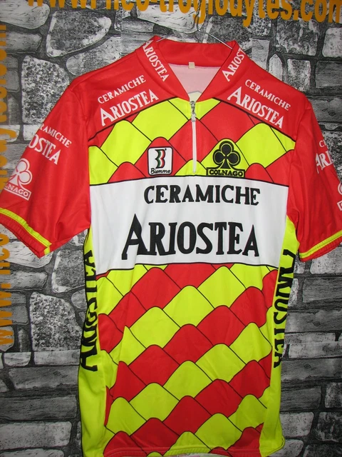 Chaqueta ciclista profesional de manga larga Ceramiche Ariostea 1991, talla XL - España