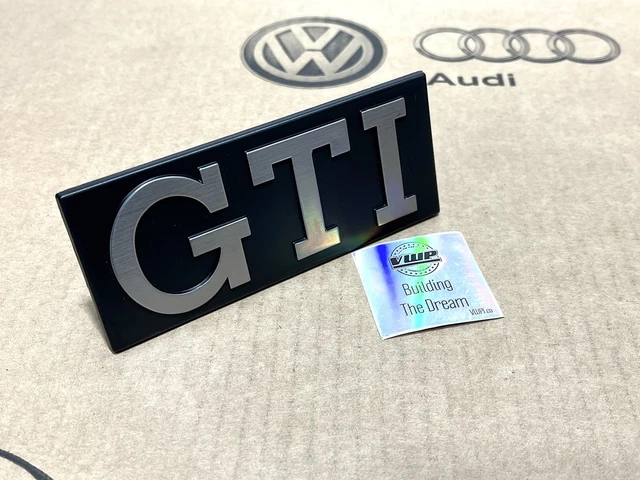 VW Golf MK1 GTI Front Grill Badge GTI Logo Inscription New Genuine OEM Part