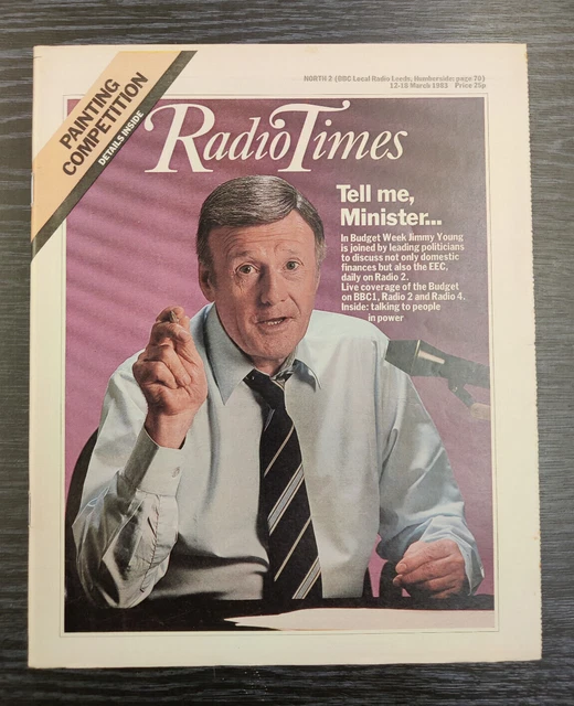 Radio Times: Jimmy Young, Arthur English, John Peel, 12-18 March 1983 (North 2)