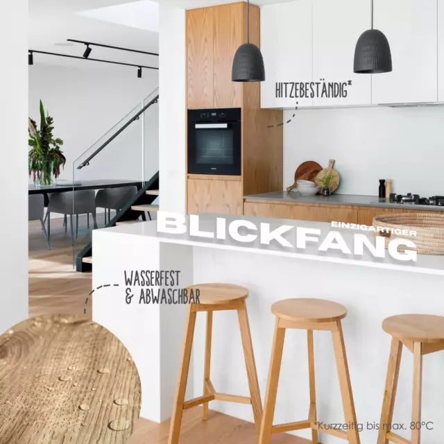 13,89€/m² Selbstklebende Folie Klebefolie Möbel Küche Holz Optik Eiche rustikal 3