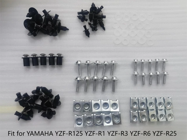 177pcs Motorcycle Full Fairing Bolt Kit Nuts Screws Clips Complete Set