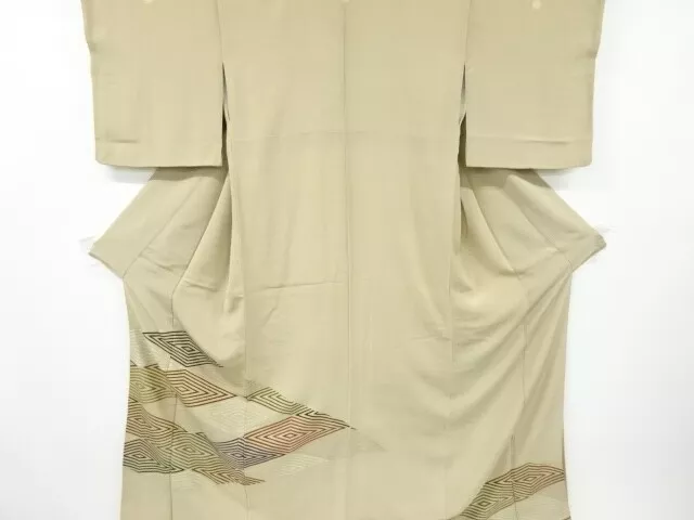 6930984: Japanese Kimono / Vintage Iro-Tomesode / Embroidery / Rhombus