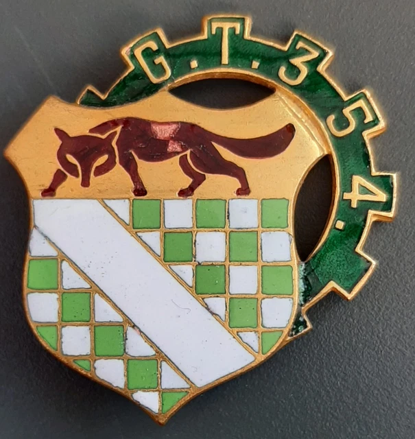 Insigne Train GT 363 Cigogne AFN Maroc - émail Original 1950-60