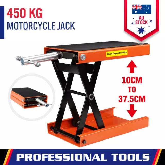 450KG Motorcycle Motorbike Lift Jack Motorcycle Stand Hoist Repair Work Bench
