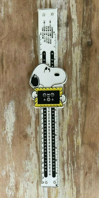 VINTAGE SNOOPY PEANUTS Charlie Brown school conversion ruler figure ...
