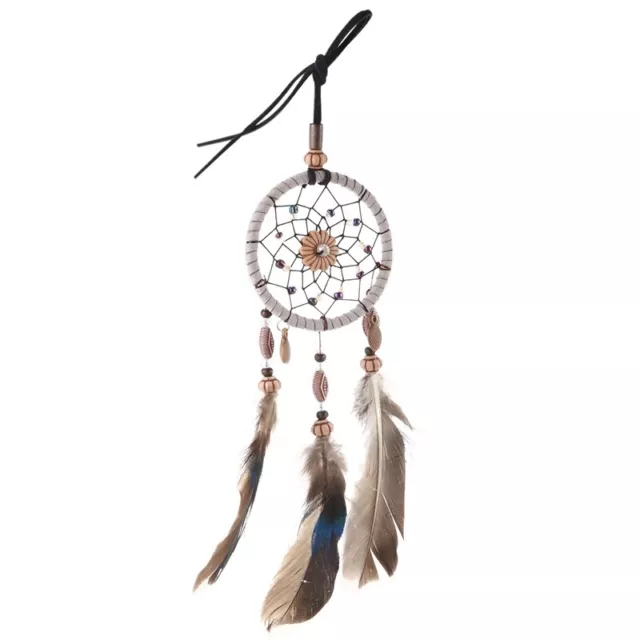 Dream Catcher For Car Beaded Natural Feathers And Handmade S3Z17154