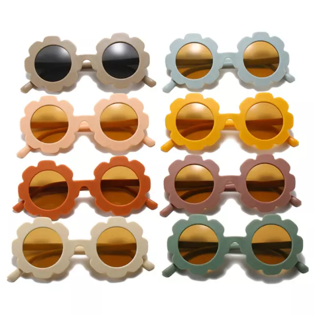 NUOVI occhiali da sole rotondi a forma di fiore carini bambini bambine neonati tonalità bambino